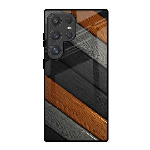 Tri Color Wood Samsung Galaxy S25 Ultra 5G Glass Back Cover Online