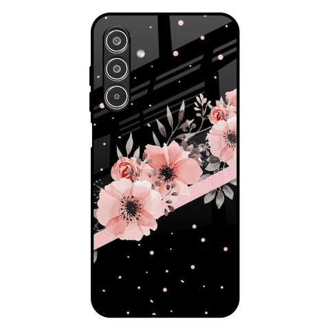 Floral Black Band Samsung Galaxy A26 5G Glass Back Cover Online