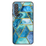 Turquoise Geometrical Marble Samsung Galaxy A26 5G Glass Back Cover Online