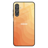 Orange Curve Pattern Samsung Galaxy A26 5G Glass Back Cover Online