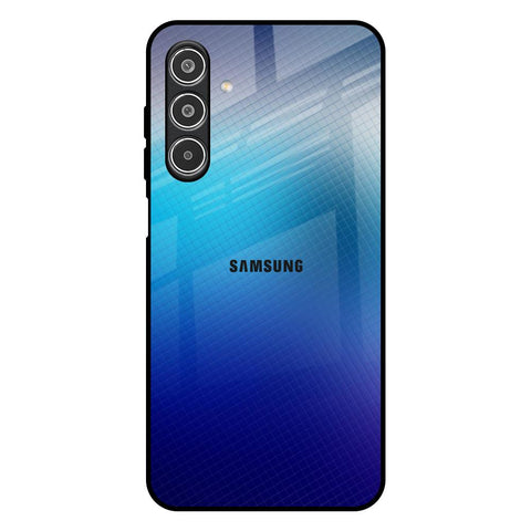 Blue Rhombus Pattern Samsung Galaxy A26 5G Glass Back Cover Online