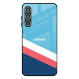 Pink & White Stripes Samsung Galaxy A26 5G Glass Back Cover Online