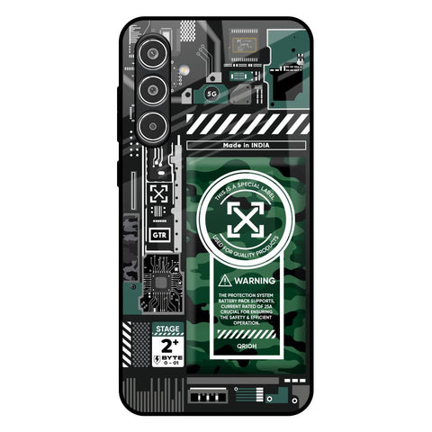 Green Camo Circuit Samsung Galaxy A36 5G Glass Back Cover Online