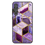 Purple Rhombus Marble Samsung Galaxy A36 5G Glass Back Cover Online