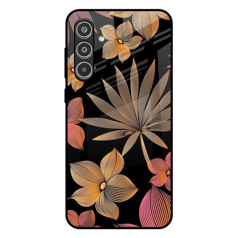 Lines Pattern Flowers Samsung Galaxy A36 5G Glass Back Cover Online