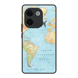 Travel Map Vivo T3 Pro 5G Glass Back Cover Online