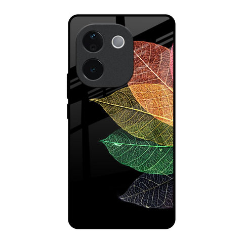 Colorful Leaves IQOO Z9s Pro 5G Glass Back Cover Online