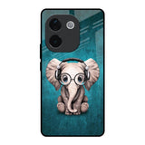 Adorable Baby Elephant IQOO Z9s Pro 5G Glass Back Cover Online