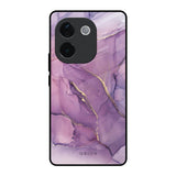 Purple Gold Marble IQOO Z9s Pro 5G Glass Back Cover Online