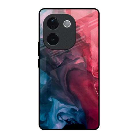 Blue & Red Smoke IQOO Z9s Pro 5G Glass Back Cover Online