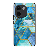 Turquoise Geometrical Marble IQOO Z9s Pro 5G Glass Back Cover Online