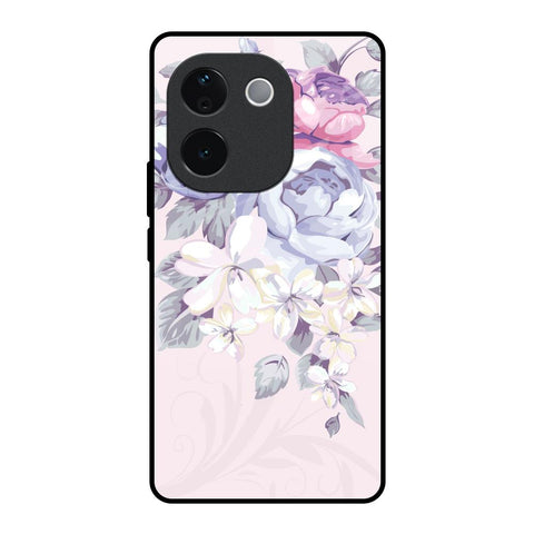 Elegant Floral IQOO Z9s Pro 5G Glass Back Cover Online