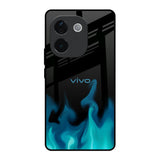 Teal Flames IQOO Z9s Pro 5G Glass Back Cover Online