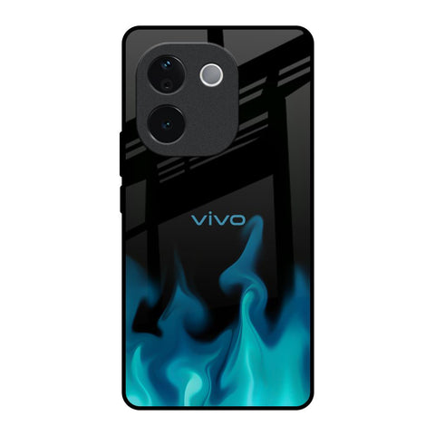 Teal Flames IQOO Z9s Pro 5G Glass Back Cover Online