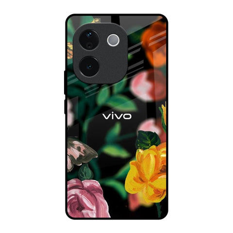 Flowers & Butterfly IQOO Z9s Pro 5G Glass Back Cover Online