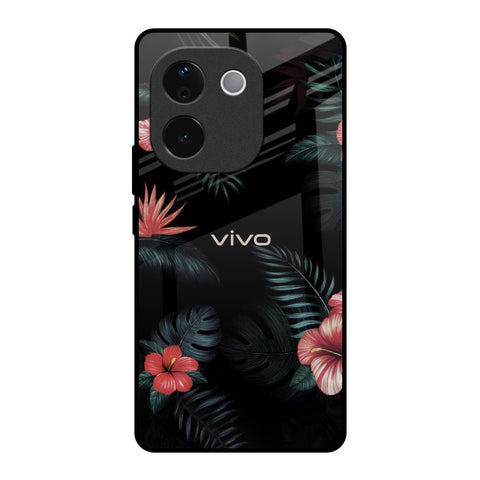 Tropical Art Flower IQOO Z9s Pro 5G Glass Back Cover Online