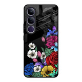 Rose Flower Bunch Art Vivo Y300 5G Glass Back Cover Online