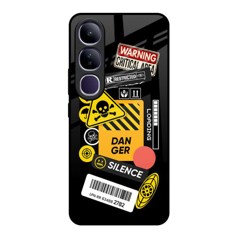 Danger Signs Vivo Y300 5G Glass Back Cover Online