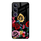 Floral Decorative Vivo Y300 5G Glass Back Cover Online