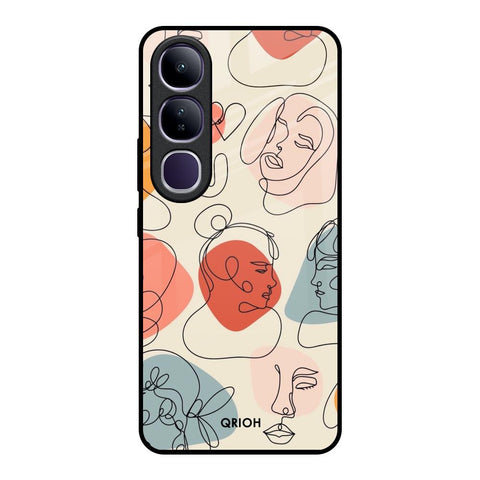 Abstract Faces Vivo Y300 5G Glass Back Cover Online