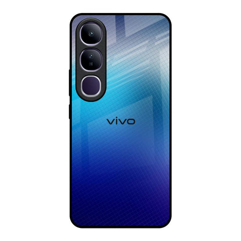 Blue Rhombus Pattern Vivo Y300 5G Glass Back Cover Online