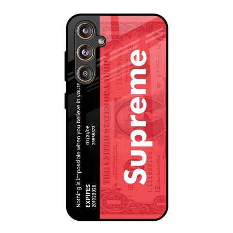 Supreme Ticket Samsung Galaxy M55s Glass Back Cover Online