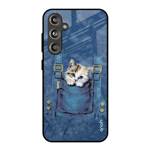 Kitty In Pocket Samsung Galaxy M55s Glass Back Cover Online