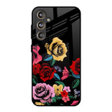 Floral Decorative Samsung Galaxy M55s Glass Back Cover Online