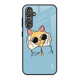 Adorable Cute Kitty Samsung Galaxy M55s Glass Back Cover Online