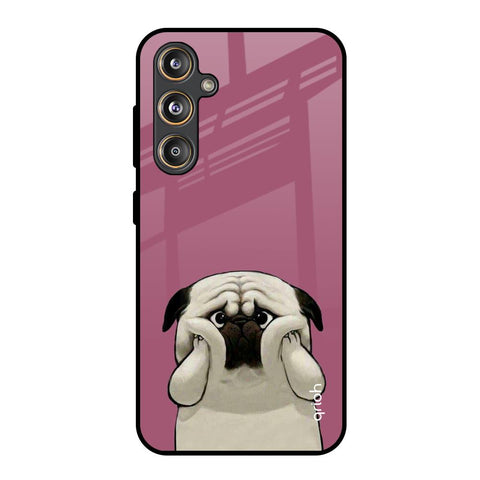 Funny Pug Face Samsung Galaxy M55s Glass Back Cover Online