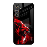 Red Angry Lion Samsung Galaxy M55s Glass Back Cover Online