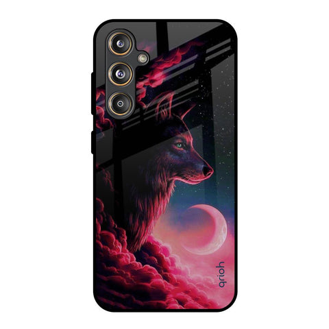 Moon Wolf Samsung Galaxy M55s Glass Back Cover Online