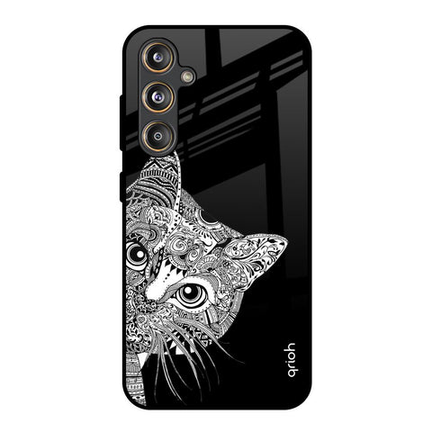 Kitten Mandala Samsung Galaxy M55s Glass Back Cover Online