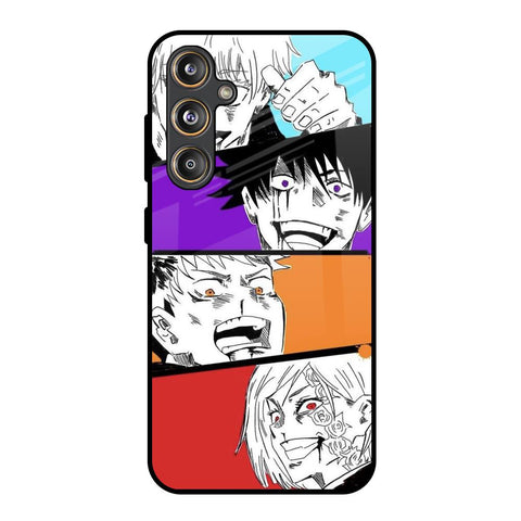 Anime Sketch Samsung Galaxy M55s Glass Back Cover Online