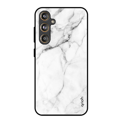 Modern White Marble Samsung Galaxy M55s Glass Back Cover Online