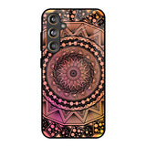 Floral Mandala Samsung Galaxy M55s Glass Back Cover Online