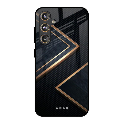 Sleek Golden & Navy Samsung Galaxy M55s Glass Back Cover Online