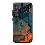 Geographical Map Samsung Galaxy M55s Glass Back Cover Online