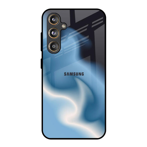 Blue Waves Samsung Galaxy M55s Glass Back Cover Online