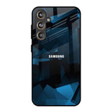 Polygonal Blue Box Samsung Galaxy M55s Glass Back Cover Online