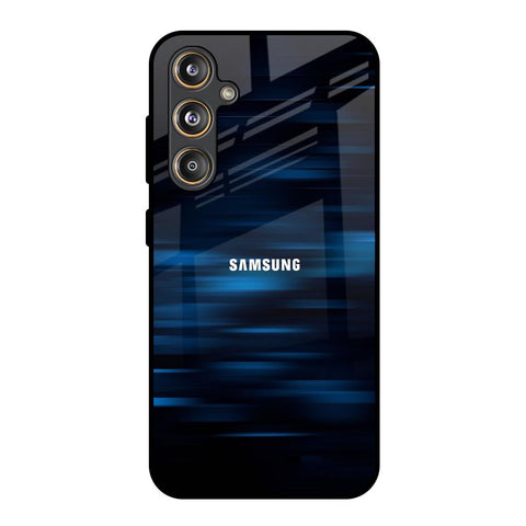 Blue Rough Abstract Samsung Galaxy M55s Glass Back Cover Online