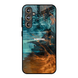 Golden Splash Samsung Galaxy M55s Glass Back Cover Online