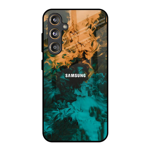 Watercolor Wave Samsung Galaxy M55s Glass Back Cover Online