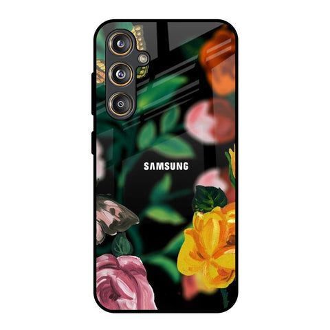 Flowers & Butterfly Samsung Galaxy M55s Glass Back Cover Online