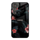 Tropical Art Flower Samsung Galaxy M55s Glass Back Cover Online