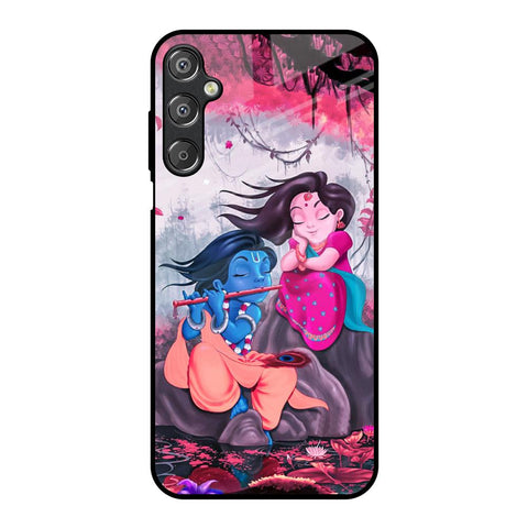 Radha Krishna Art Samsung Galaxy F15 5G Glass Back Cover Online