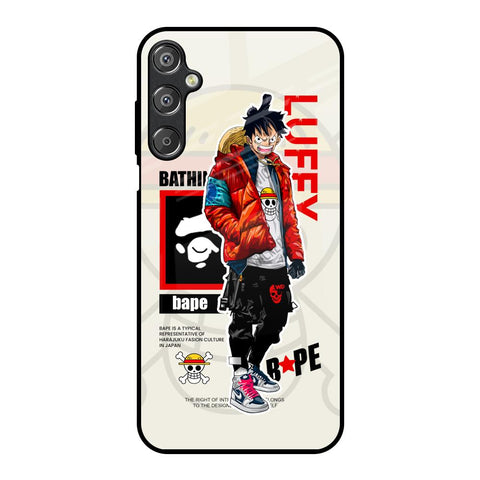 Bape Luffy Samsung Galaxy F15 5G Glass Back Cover Online