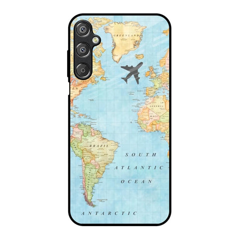 Travel Map Samsung Galaxy F15 5G Glass Back Cover Online