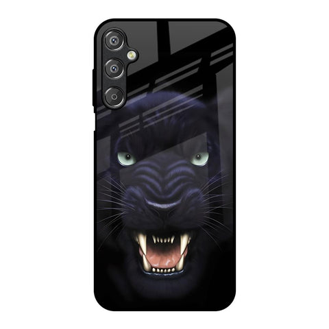 Angry Black Tiger Samsung Galaxy F15 5G Glass Back Cover Online