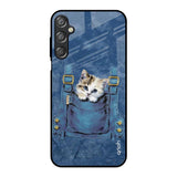 Kitty In Pocket Samsung Galaxy F15 5G Glass Back Cover Online